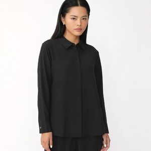 Grana Black Button Down Shirt for Women